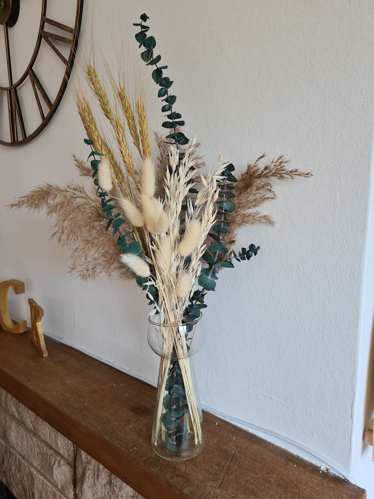 Fluffy Pampas Grass, Eucalyptus, Oats & Bunny Tail Bouquet