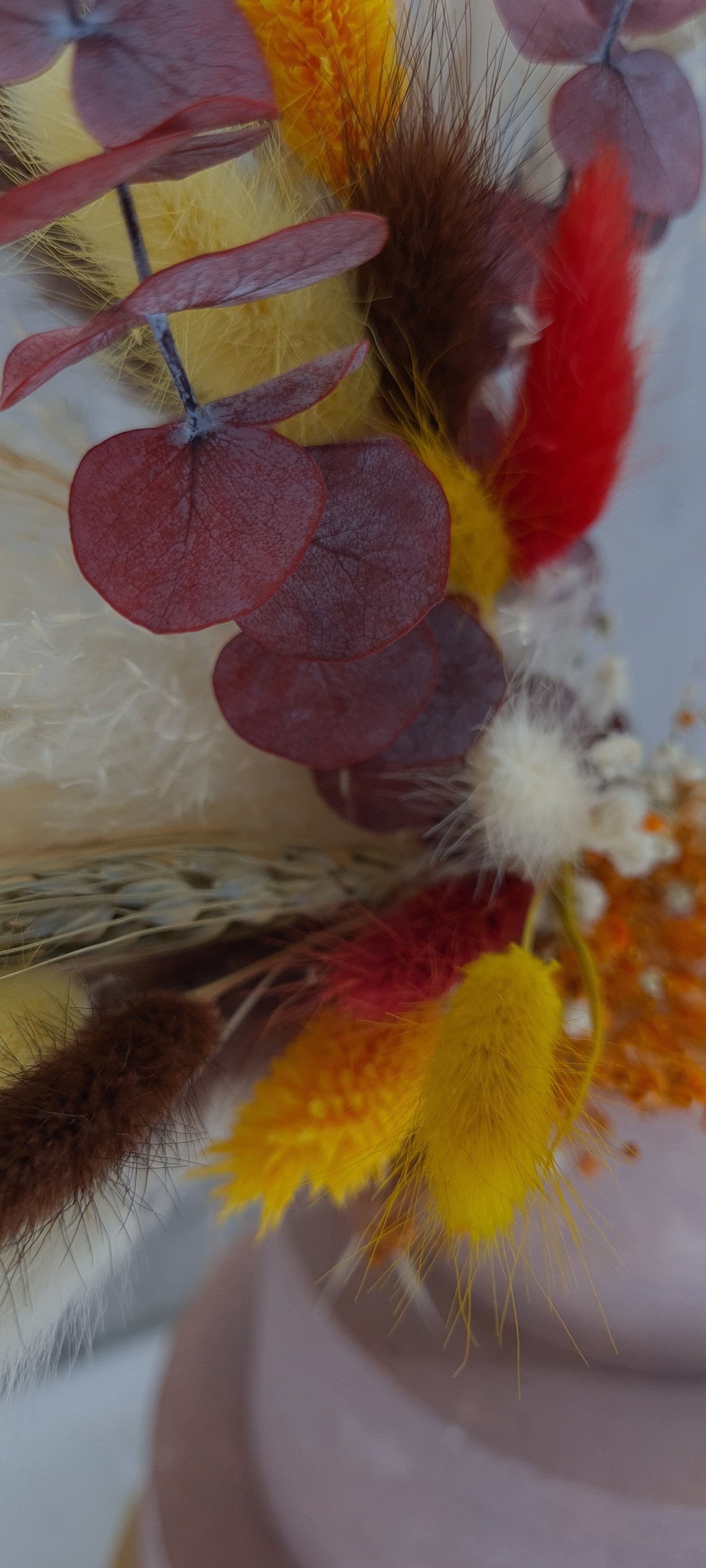 Pumpkin Pampas cake topper wreath