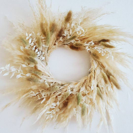 Pampas Grass & Italian Ruscus Wreath