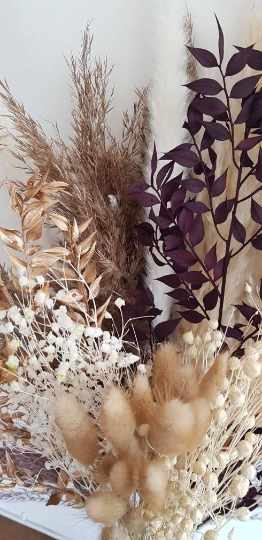 Black & Gold Ruscus Pampas Grass Bouquet