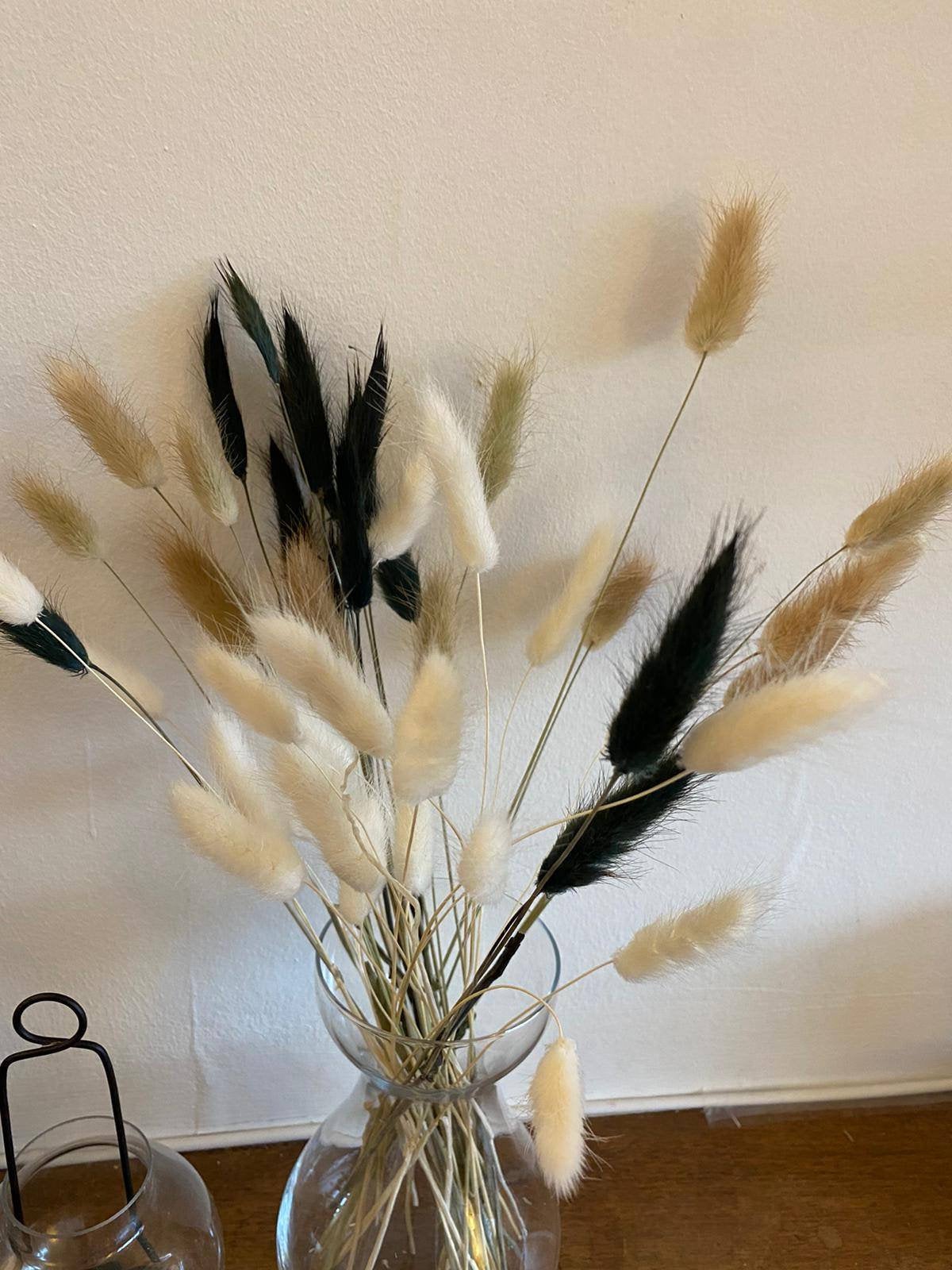 Mixed Bunnytails, Black, Natural & White