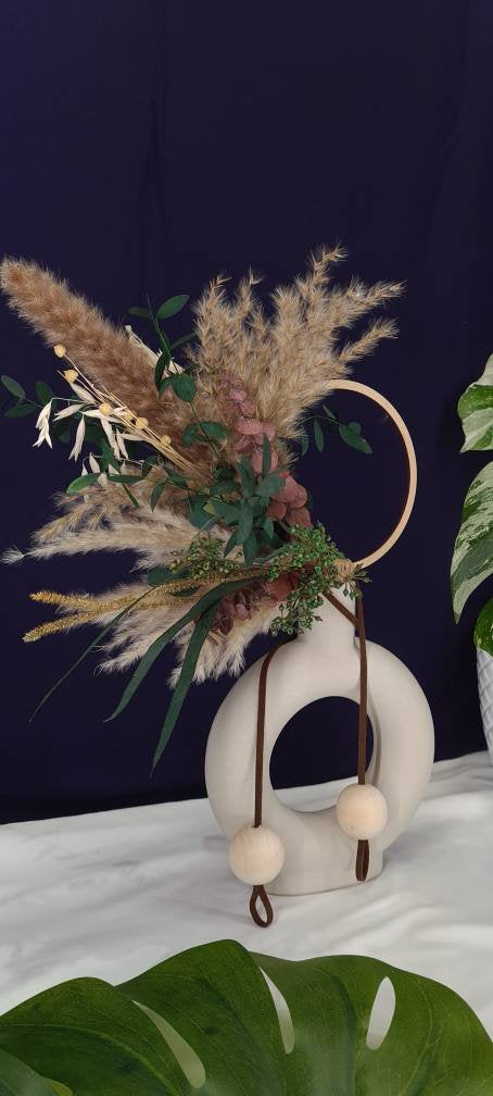 Safari Pampas cake topper wreath