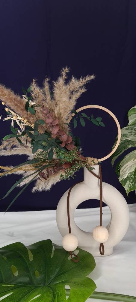 Safari Pampas cake topper wreath