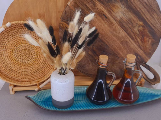 Mixed Bunnytails, Black, Natural & White