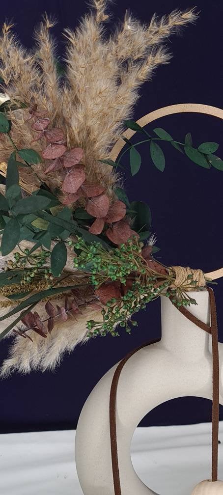 Safari Pampas cake topper wreath