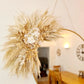 Pampas Wall Decoration | Neutral Mirror surround | Salon Decor | Wedding Arch Flowers