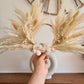 Nude 5.5 inch Pampas Grass Cake Topper wreath hoop