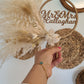 Nude 5.5 inch Pampas Grass Cake Topper wreath hoop